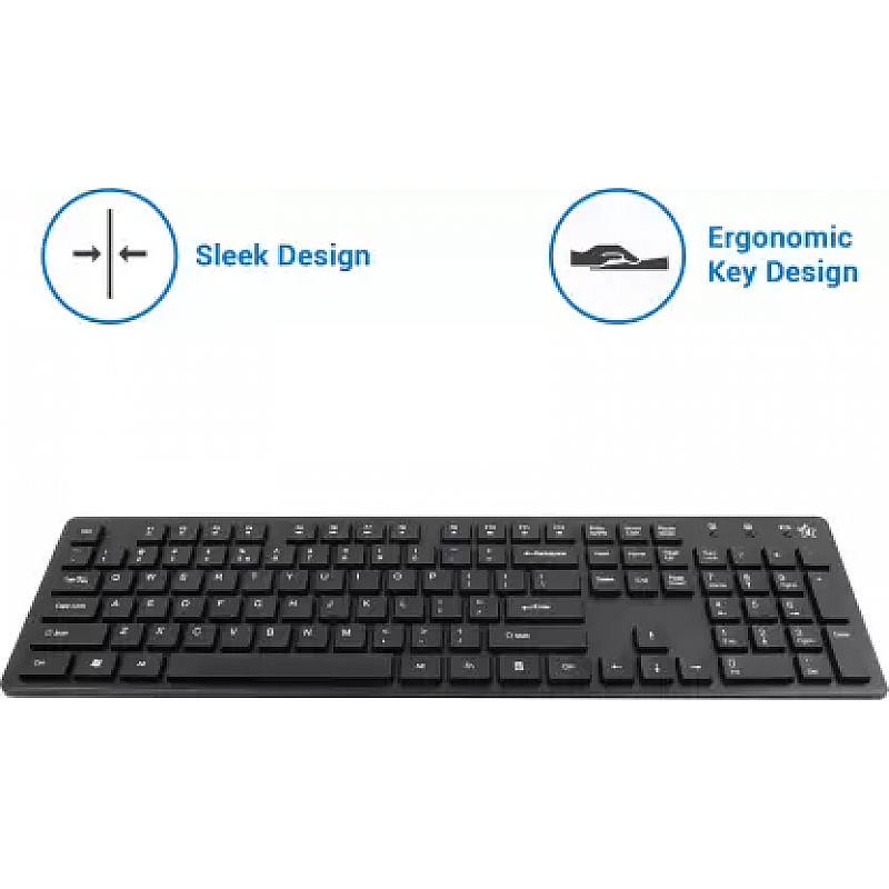 Flipkart SmartBuy KM-206W Wireless Laptop Keyboard  (Matte Black)