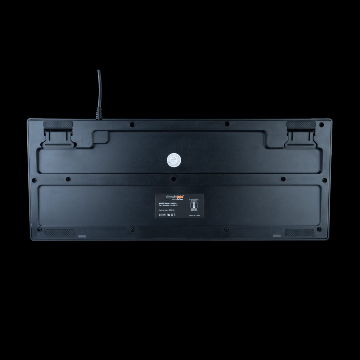 Cosmic Byte CB-GK-22 Veritas TKL Membrane Keyboard with RGB LED Double Shot Keycaps and Sonic Spectrum Black