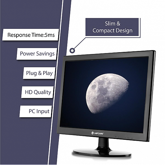 LAPCARE LED Monitor LM154 - 15.1’’(38.36CM) - VGA & HDMI