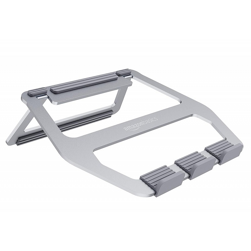 Aluminum Foldable Laptop Stand for Laptops up to 15", Silver