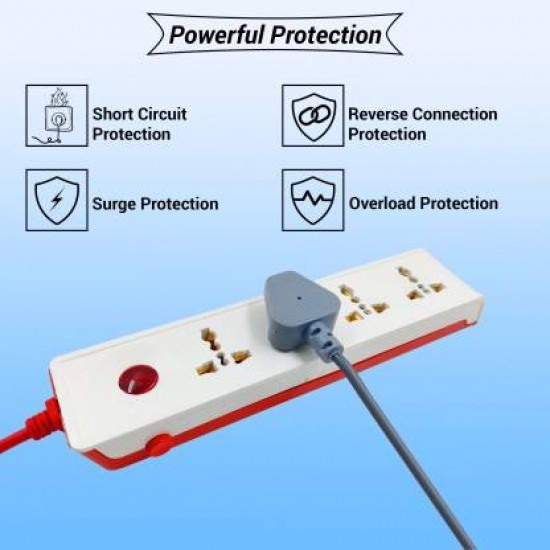 Airtree 4Plus1 Power Strip with Master Switch Indicator Safety Shutter - 4 international sockets