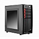 Circle Gaming 820 Black ATX Tower Case with Transparent Side Panel and Steel Black Body 