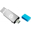 HP MM-OTG032GB-02P 32 GB Pen Drive  (Silver, Blue)