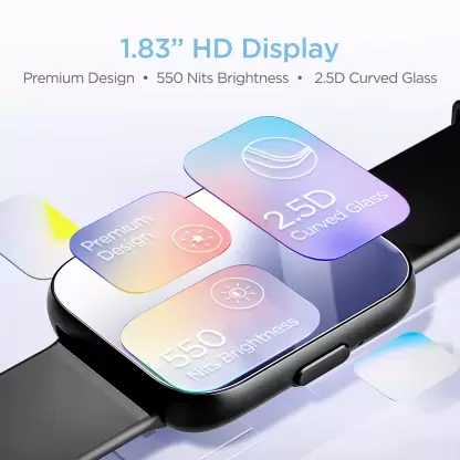 boAt Wave Connect Plus with 1.83'' HD Display with BT Calling And Lightweight Design Smartwatch (Black Strap, Free Size) boAt Wave Connect Plus with 1.83'' HD Display with BT Calling And Lightweight Design Smartwatch (Black Strap, Free Size)