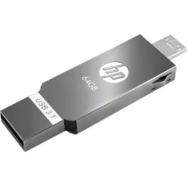 HP MM-OTG032GB-02P 32 GB Pen Drive  (Silver, Blue)