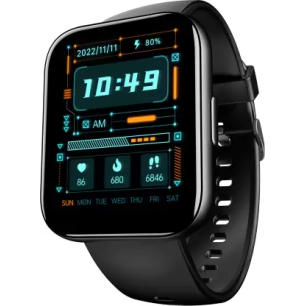 boAt Wave Connect Plus with 1.83'' HD Display with BT Calling And Lightweight Design Smartwatch (Black Strap, Free Size)