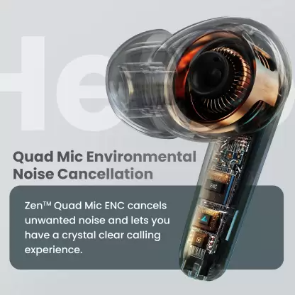 Boult X45 with Quad Mic ENC, 40H Playtime, 45ms (Black, True Wireless) Boult X45 with Quad Mic ENC, 40H Playtime, 45ms (Black, True Wireless)