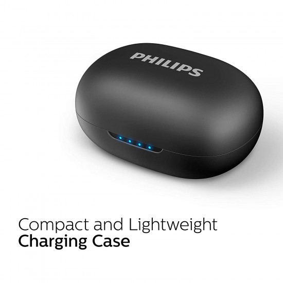 Philips Audio UpBeat TAUT102BK True Wireless TWS Black Bluetooth Earbuds (Black)