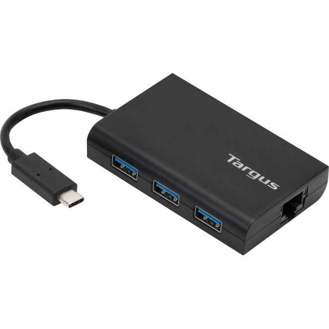 Targus Power ACH230AP-50 USB 3.0 Hub (Black) with Gigabit Ethernet USB-C - Targus Power ACH230AP-50 USB 3.0 Hub (Black) with Gigabit Ethernet USB-C -