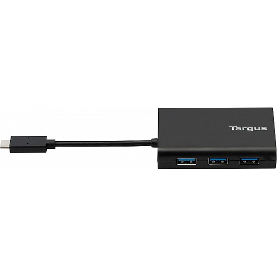 Targus Power ACH230AP-50 USB 3.0 Hub (Black) with Gigabit Ethernet USB-C -