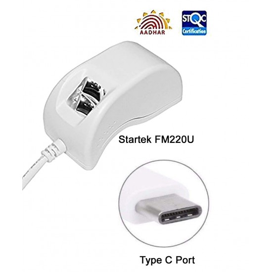 Startek FM220U Fingerprint Scanner with Type C USB Port White