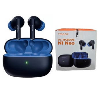 TRIGGR Ultrabuds N1 Neo with ENC, 40Hr Playback, 13mm Drivers, Rich Bass, Fast Charging Bluetooth (Indigo Honey, In the Ear)