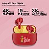 truke Air Buds Lite True Wireless Earbuds with 48 Hours Playtime, Gaming Mode, Enviornomental Noise Cancellation (Red)