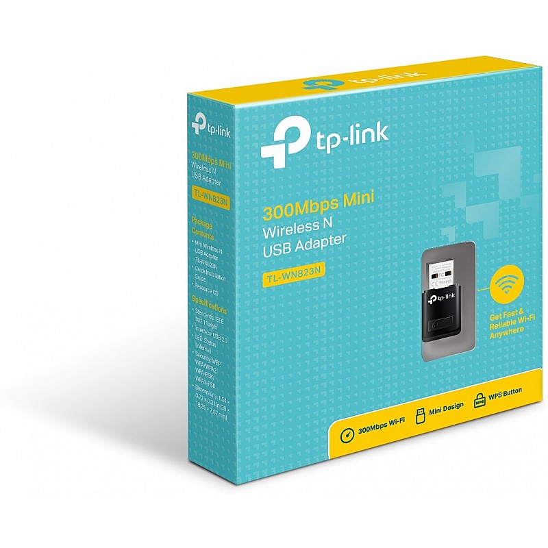 TP-LINK WiFi Dongle 300 Mbps Mini Wireless Network USB Wi-Fi Adapter for PC Desktop Laptop