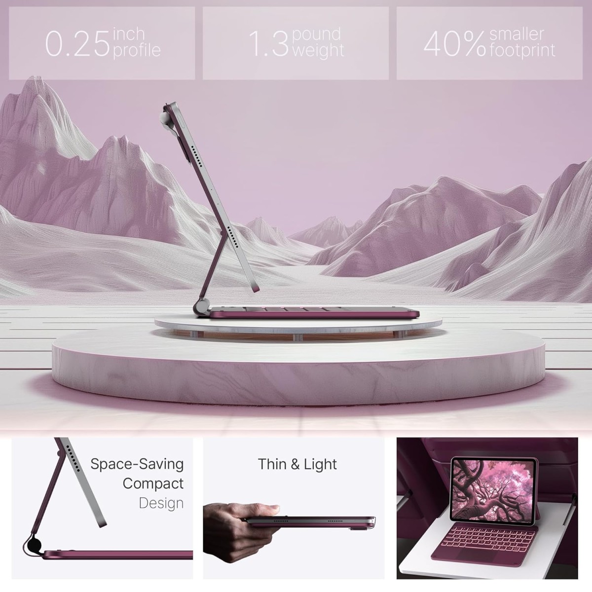 typecase Edge Magic Keyboard case for iPad 11th (A16-2025) & 10th Gen with 11-Colors Backlit, Floating Cantilever Stand, Click Anywhere Precision Multi-Touch Trackpad, 600 GMS (NOT for Air 11/Pro 11)