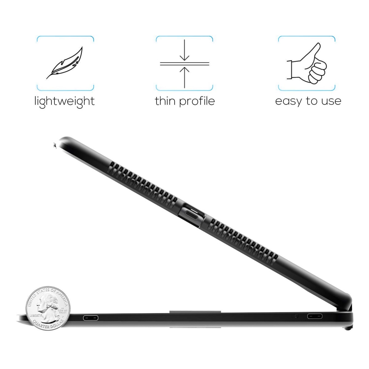 typecase Edge Magic Keyboard case for iPad 11th (A16-2025) & 10th Gen with 11-Colors Backlit, Floating Cantilever Stand, Click Anywhere Precision Multi-Touch Trackpad, 600 GMS (NOT for Air 11/Pro 11)