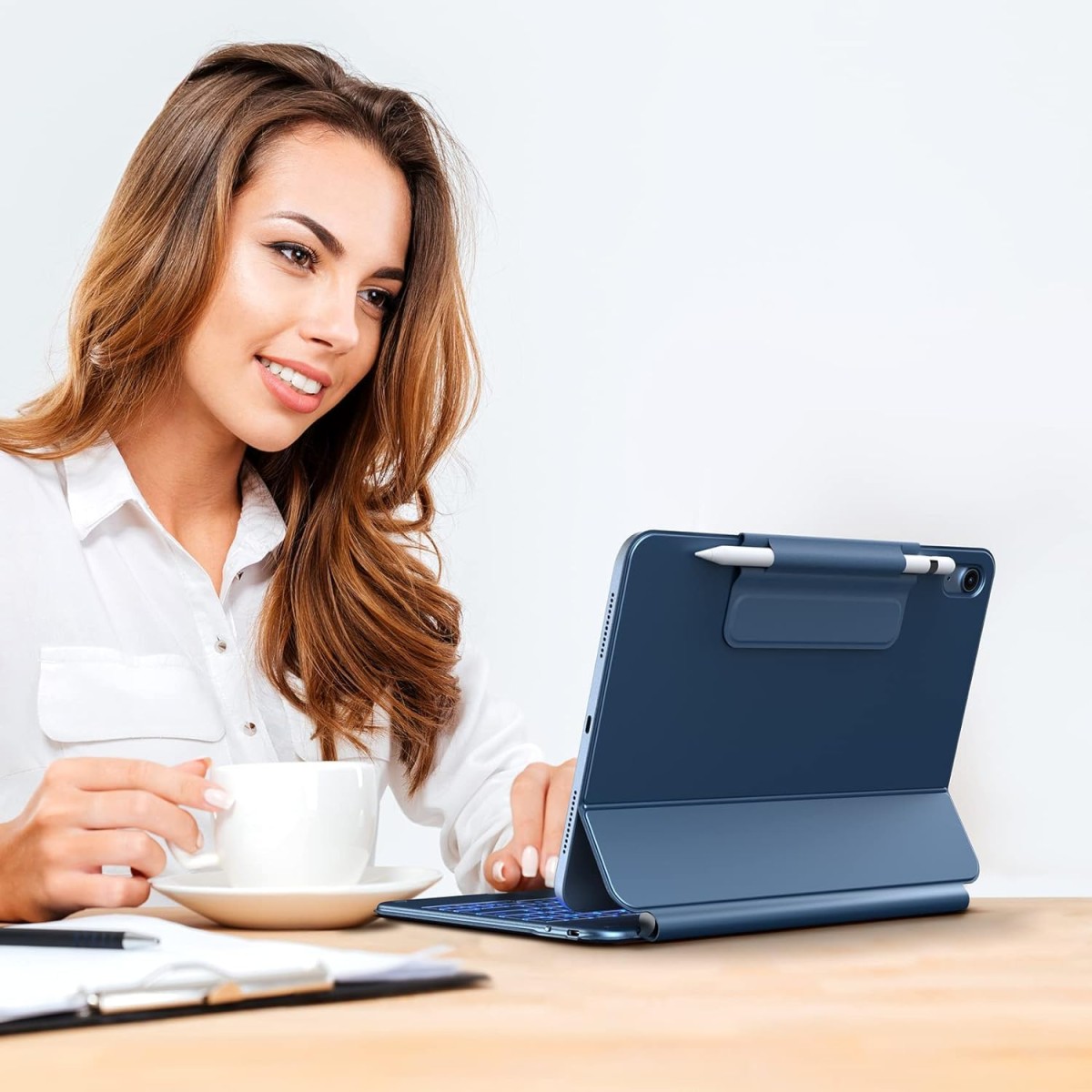 typecase Edge Magic Keyboard case for iPad 11th (A16-2025) & 10th Gen with 11-Colors Backlit, Floating Cantilever Stand, Click Anywhere Precision Multi-Touch Trackpad, 600 GMS (NOT for Air 11/Pro 11)