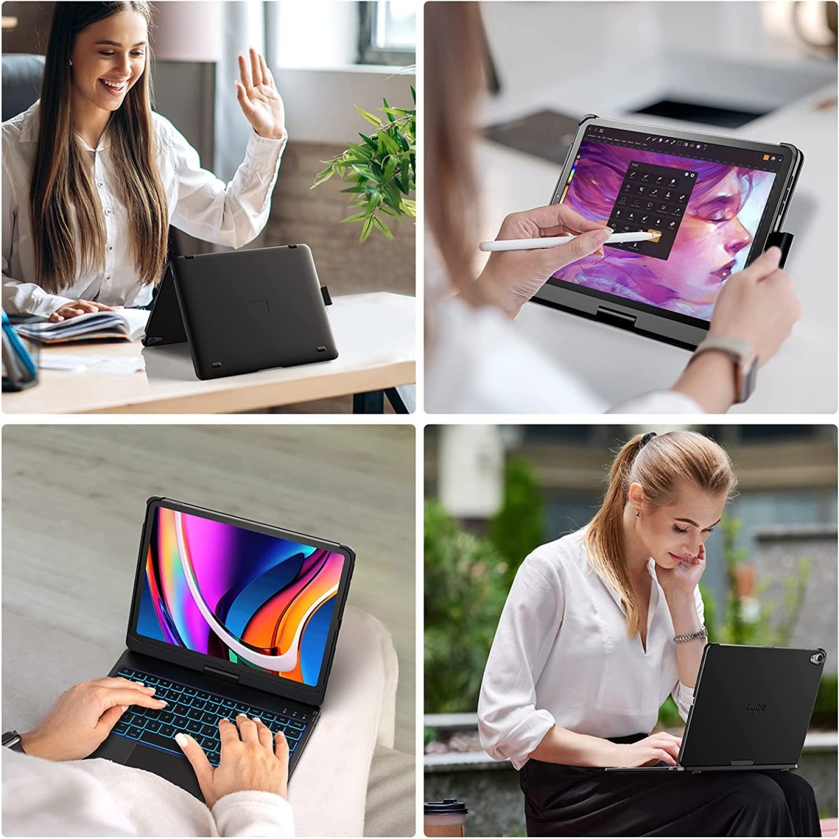 typecase Flexbook Touch Keyboard for New iPad Pro 11 4th Gen 2022, 3rd/2nd Gen(2021,2020), Air 5th (2022) & Air 4th Gen(2020)