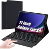 typecase Keyboard Case for Samsung Galaxy Tab S10 Lite, S10 FE, S9 FE 5G 10.9, S9 Inch with Touch Trackpad, Pen Holder, Multiple Viewing Angle, Detachable Wireless Bluetooth Keyboard Cover (Black)