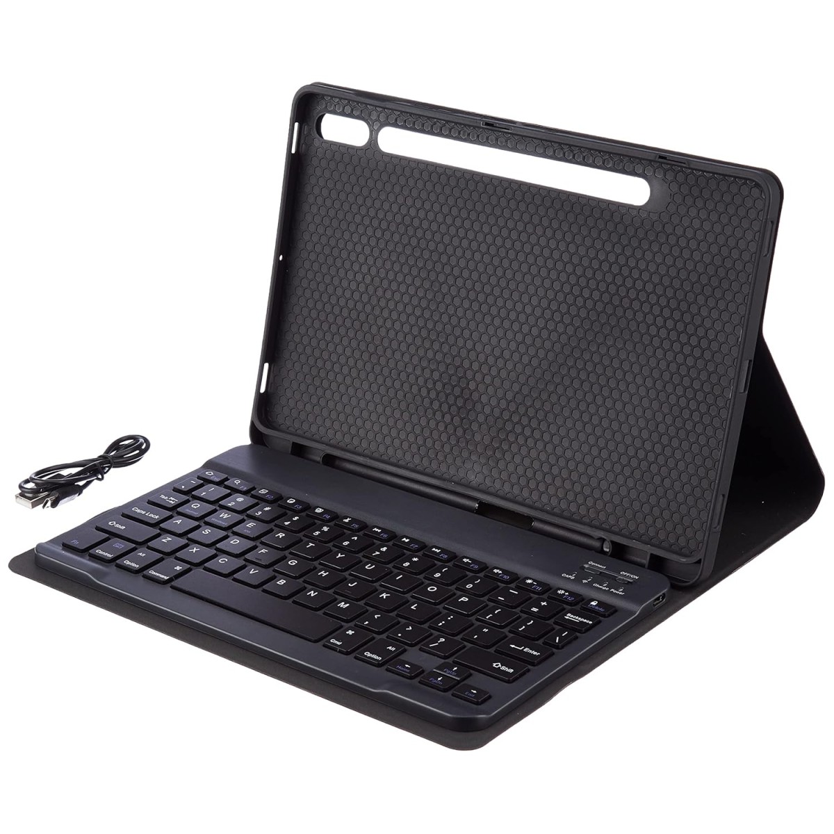 typecase Keyboard Case for Samsung Galaxy Tab S8 (11) & S7 (11) (Model SM-X700/X706/T870/T875/T878) with S Pen Holder, Slim Stand Cover Detachable Wireless Bluetooth Keyboard, Black