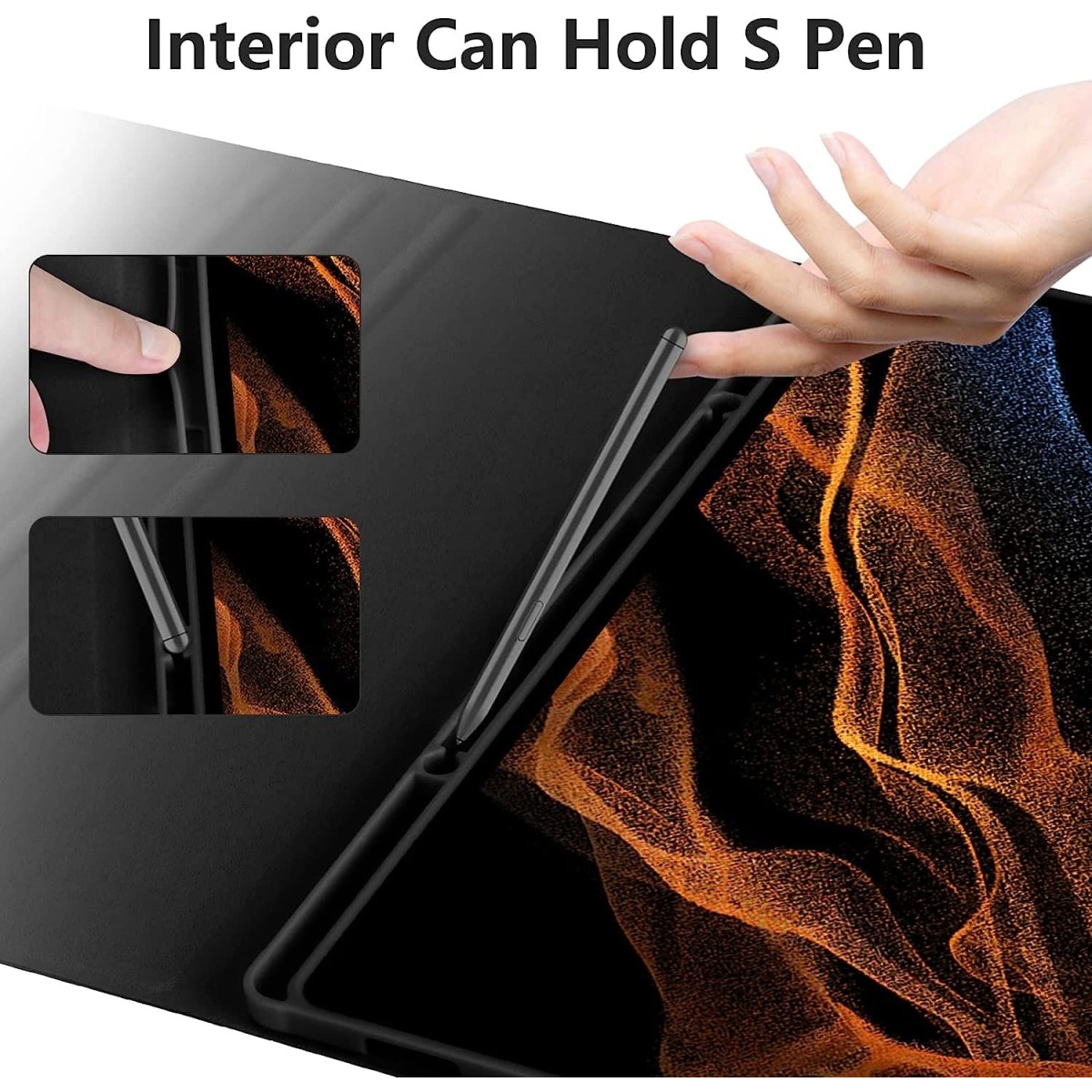 typecase Keyboard Case for Samsung Galaxy Tab S8 (11) & S7 (11) (Model SM-X700/X706/T870/T875/T878) with S Pen Holder, Slim Stand Cover Detachable Wireless Bluetooth Keyboard, Black