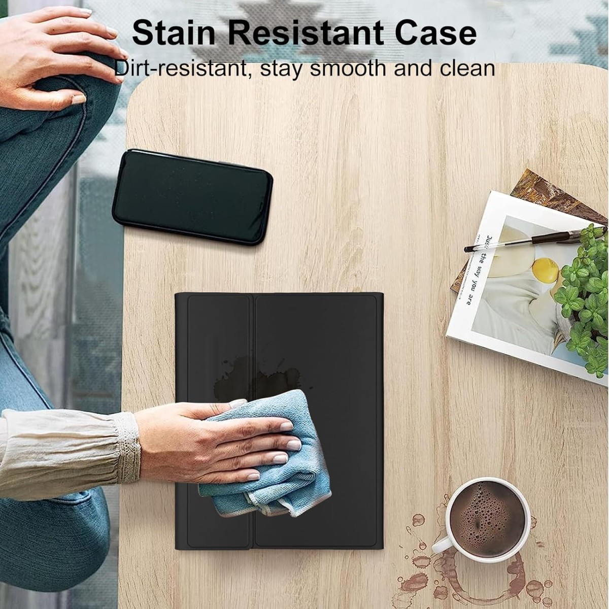 typecase Keyboard Case for Samsung Galaxy Tab S8 (11) & S7 (11) (Model SM-X700/X706/T870/T875/T878) with S Pen Holder, Slim Stand Cover Detachable Wireless Bluetooth Keyboard, Black