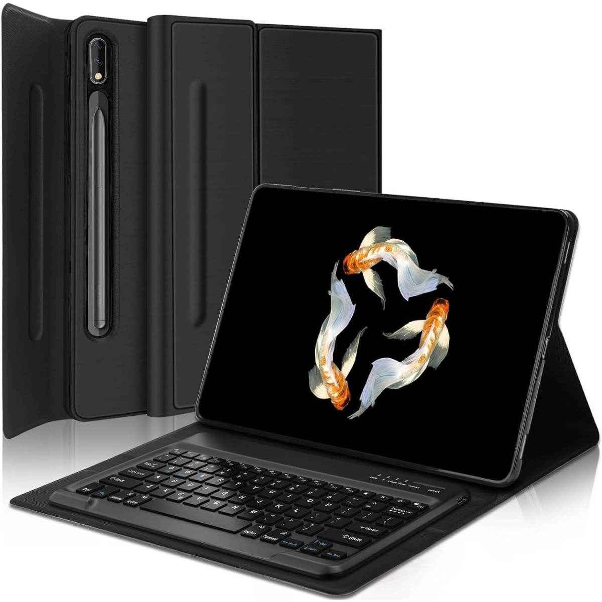 typecase Keyboard Case for Samsung Galaxy Tab S8 (11) & S7 (11) (Model SM-X700/X706/T870/T875/T878) with S Pen Holder, Slim Stand Cover Detachable Wireless Bluetooth Keyboard, Black