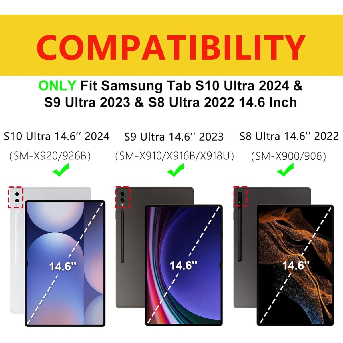 typecase Keyboard Case for Samsung Galaxy Tab S8 (11) & S7 (11) (Model SM-X700/X706/T870/T875/T878) with S Pen Holder, Slim Stand Cover Detachable Wireless Bluetooth Keyboard, Black