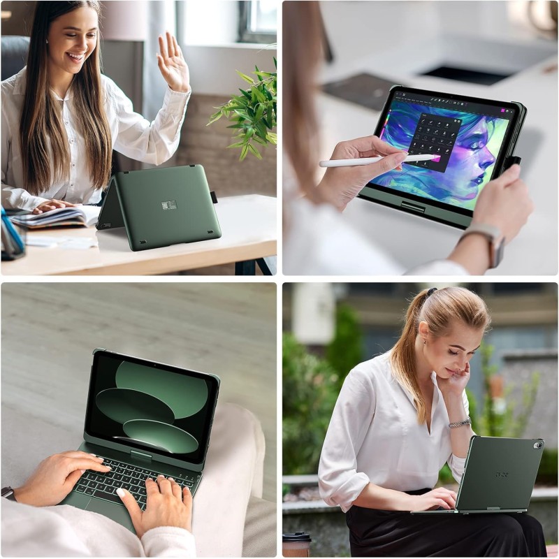 typecase Touch Keyboard for New iPad A16 2025 (11 Inch) & iPad 10th Generation with Multi-Touch Trackpad, 11-Colors Backlit, 360° Rotatable Design, Bluetooth Keyboard case, Pencil Holder (Black'25) typecase Touch Keyboard for New iPad A16 2025 (11 Inch) & iPad 10th Generation with Multi-Touch Trackpad, 11-Colors Backlit, 360° Rotatable Design, Bluetooth Keyboard case, Pencil Holder (Black'25)