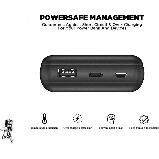 Energizer 20000 mAh Power Bank Fast Charging 10 W Black Lithium Polymer