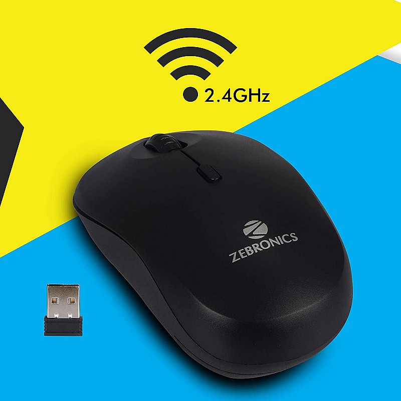 Zebronics Zeb-Bold 2.4GHz Wireless Optical Mouse with High Precision