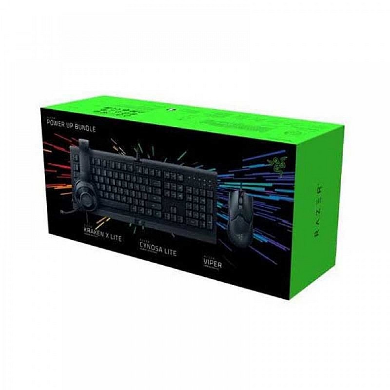 Razer power up bundle - kraken x lite gaming headset gaming keyboard gaming mouse