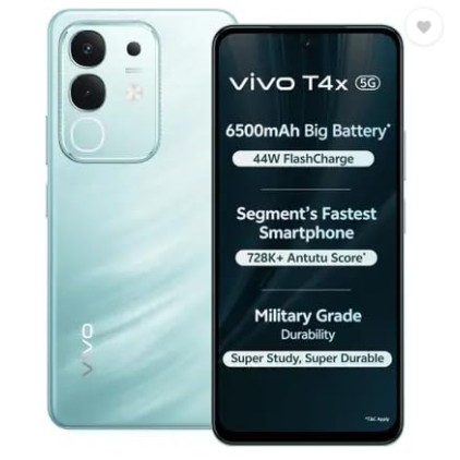 vivo T4X 5G, Glacial Teal (8GB, 128GB)