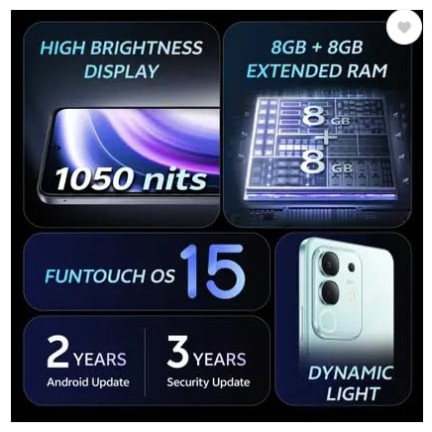 vivo T4X 5G, Glacial Teal (8GB, 128GB)