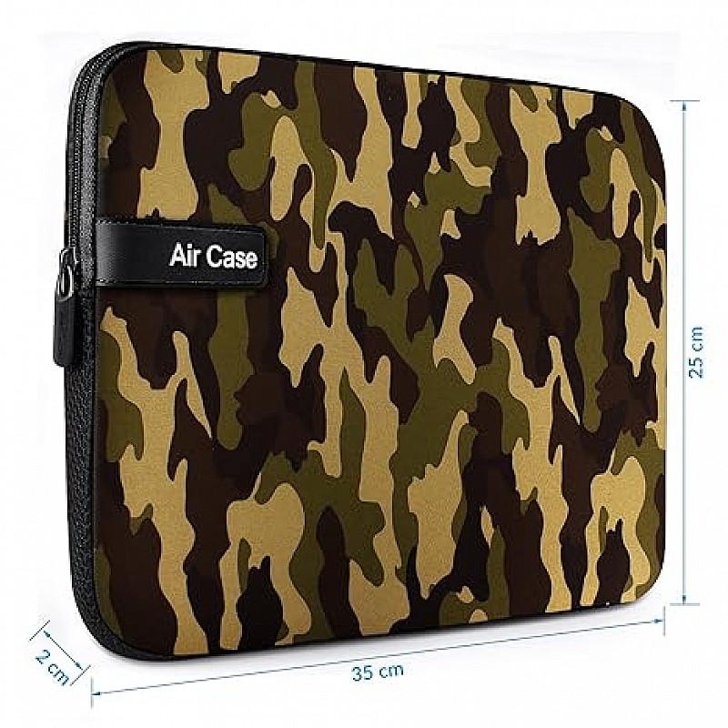 AirCase Laptop Bag Sleeve Case Cover Pouch for 13-Inch, 13.3-Inch Laptop for Men & Women Neoprene(Camouflage Brown)