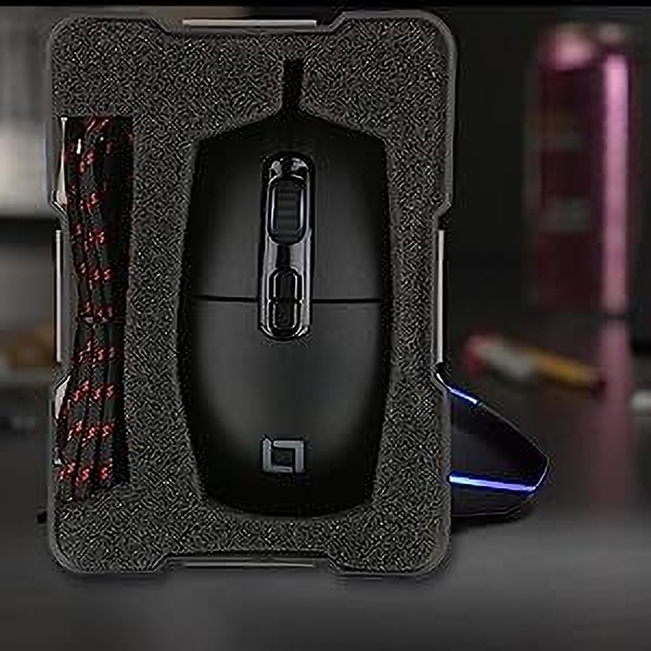 Live Tech Vulcan Wired USB Gaming Mouse 7 Programmable Buttons 2750 DPI Sensor RGB Lighting Durable for Windows PC Gamers
