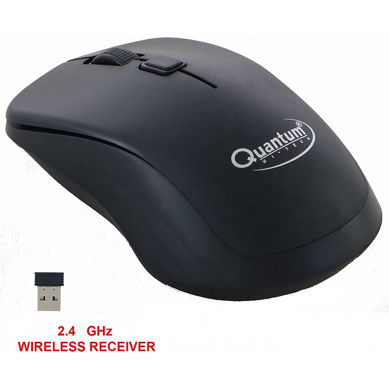 Quantum QHM9600 Wireless Multimedia Keyboard and Mouse Combo for Laptop & Desktop (Black)- 