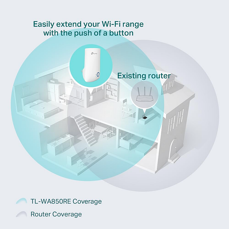 TP-Link TL-WA850RE N300 Wireless Range Extender, Broadband/Wi-Fi Extender 