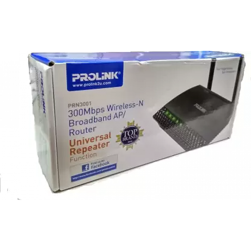 Prolink PRN3001 300Mbps Wireless Router (Black)-