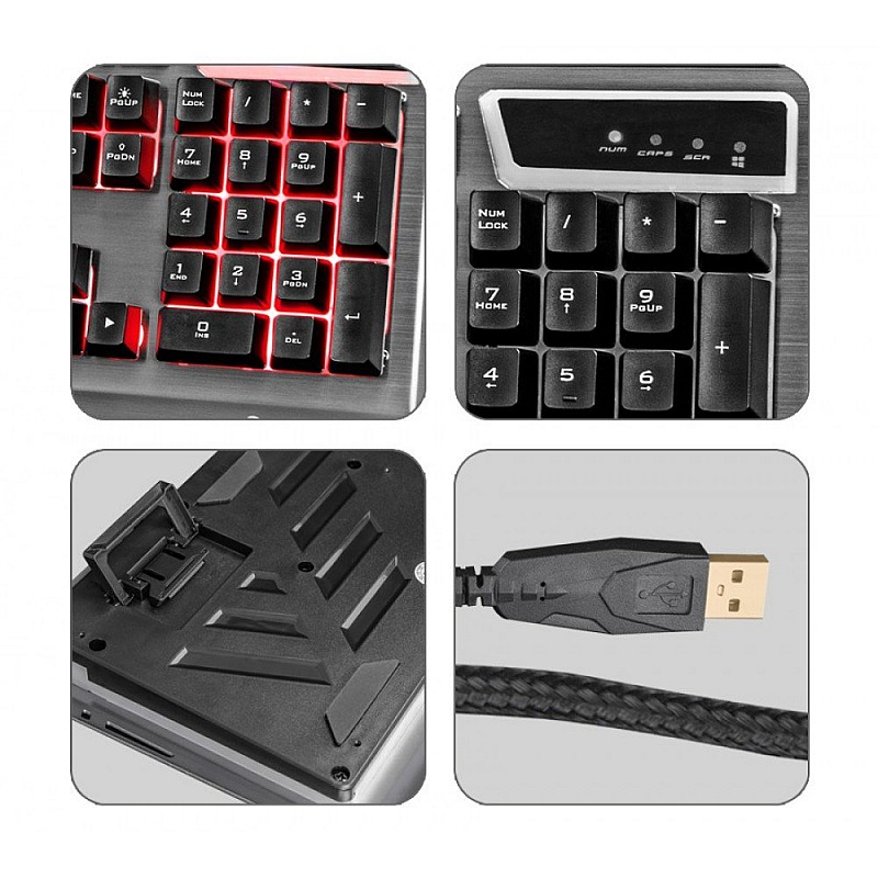 Zebronics Zeb-Transformer Gaming Keyboard and Mouse Combo USB-Braided-Cable