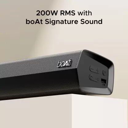 boAt Aavante Bar 2000 Pro with Wireless Subwoofer 200 W Bluetooth Soundbar Black boAt Aavante Bar 2000 Pro with Wireless Subwoofer 200 W Bluetooth Soundbar Black