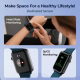 DEFY Space Pro Smartwatch with 1.69" HD Display (Blue Strap, Free Size)