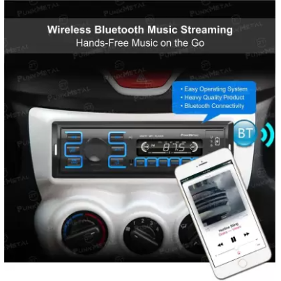 PunkMetal PM-02 DUAL-USB/SD/AUX/FM/Bluetooth Universal Car Stereo (Single Din) PunkMetal PM-02 DUAL-USB/SD/AUX/FM/Bluetooth Universal Car Stereo (Single Din)