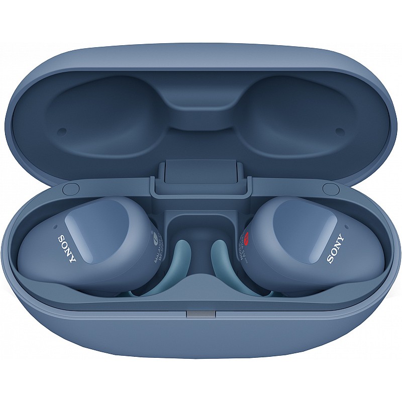 Sony WF-SP800N Truly Wireless Sports In-Ear Noise Canceling Headphones with Mic Blue