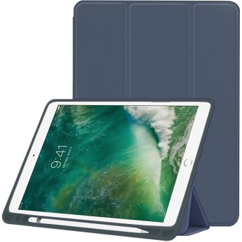 Airtree Hard Back Flip Stand Case Cover for New iPad 9.7 inch 5th 6th Generation Model A1822 A1823 A1893 A1954 - Navy