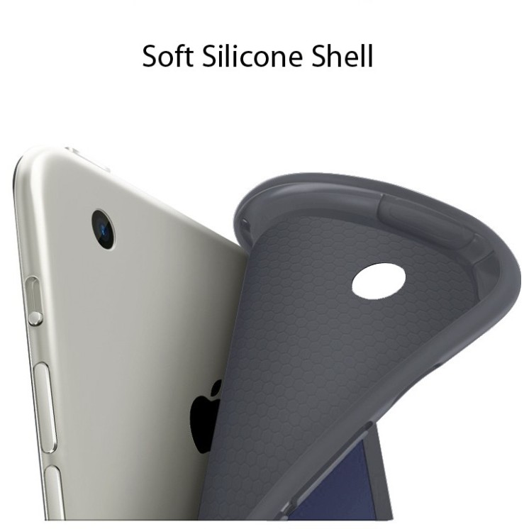 Airtree Hard Back Flip Stand Case Cover for New iPad 9.7 inch 5th 6th Generation Model A1822 A1823 A1893 A1954 - Navy