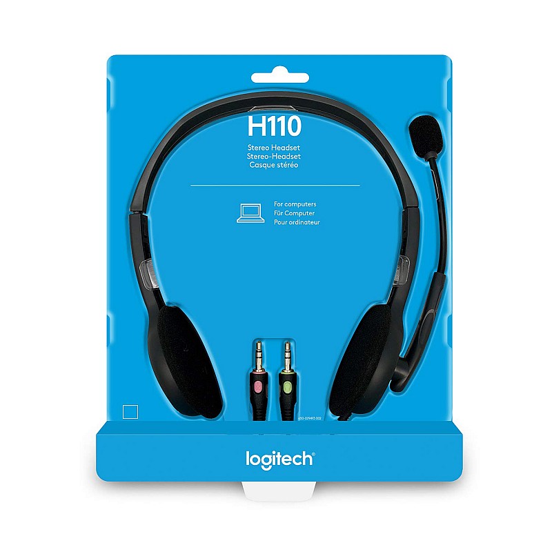 Logitech H110 Wired headset, Stereo Headphones