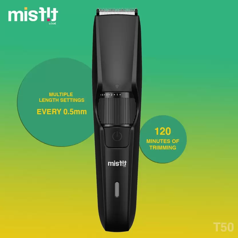 Misfit by boAt T50 Lite Trimmer 120 mins Runtime 40 Length Settings (Black)