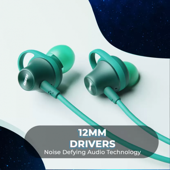 DEFY Crest DWE03 Bluetooth Headset  (Teal Green, In the Ear)