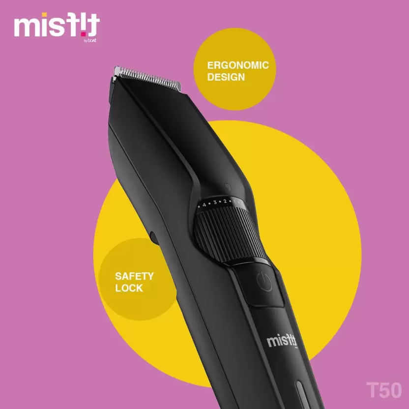 Misfit by boAt T50 Lite Trimmer 120 mins Runtime 40 Length Settings (Black)